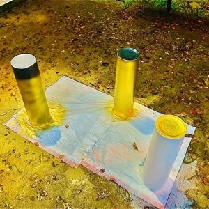 Gold Street Art Trio Amphora Vase Set ,  New , Excellent Condition